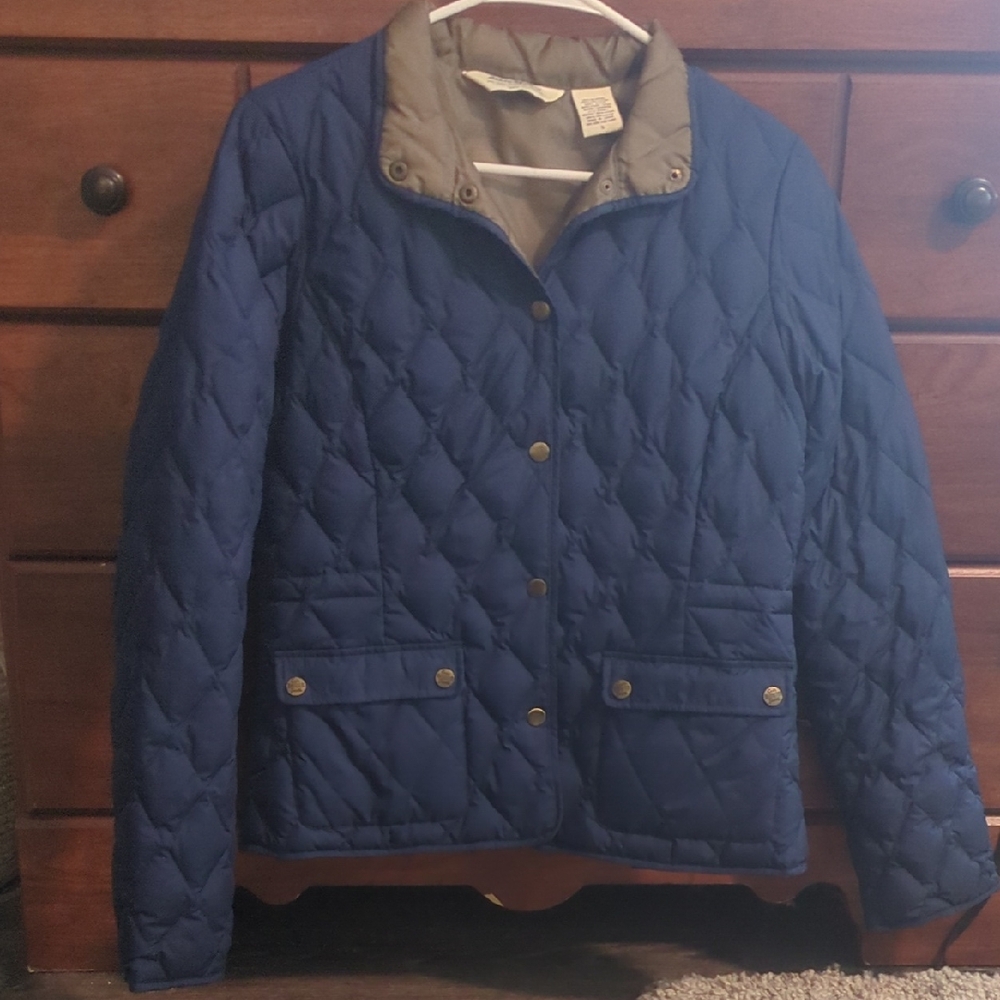 Eddie Bauer Women's Navy Quilted Puffer Jacket